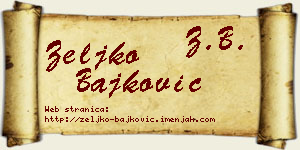 Željko Bajković vizit kartica